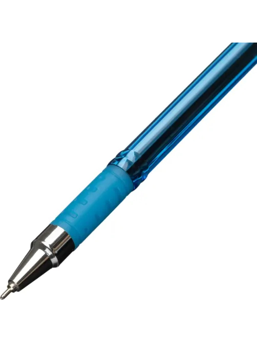 Ручка шариковая Комус Blue Rain, д.ш. 0,7 мм, гол.корп, манж., синяя