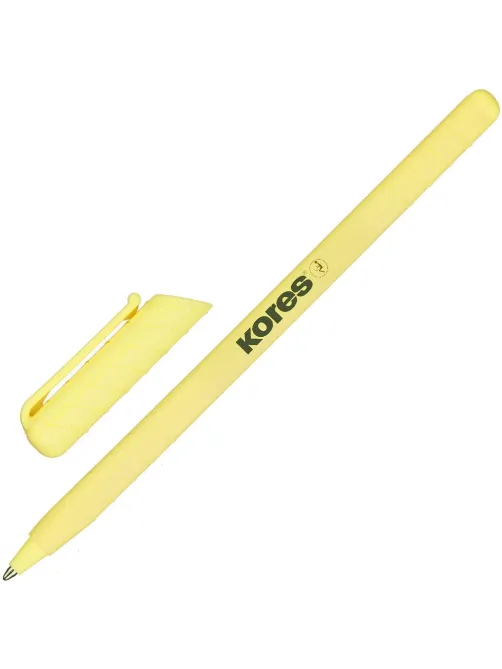 Ручка шариковая неавтомат. KORES Pastel K0R-M,син,масл,асс. 37086
