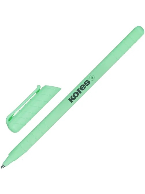 Ручка шариковая неавтомат. KORES Pastel K0R-M,син,масл,асс. 37086