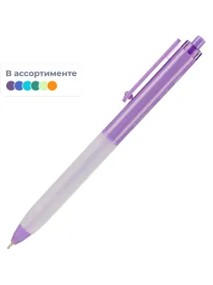 Ручка шариковая автомат. Deli EQ51-BL,иг.нак 0,7,мягк.грип,син,в асс