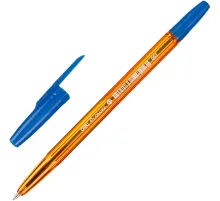 Ручка шариковая неавтомат. Deli P1-Orange EQ6T, пулев.нак,0.7мм,син.черн