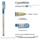 Ручка шариковая BrunoVisconti неавтомат. CRYSTALWRITE, син,038мм,20-0404/01