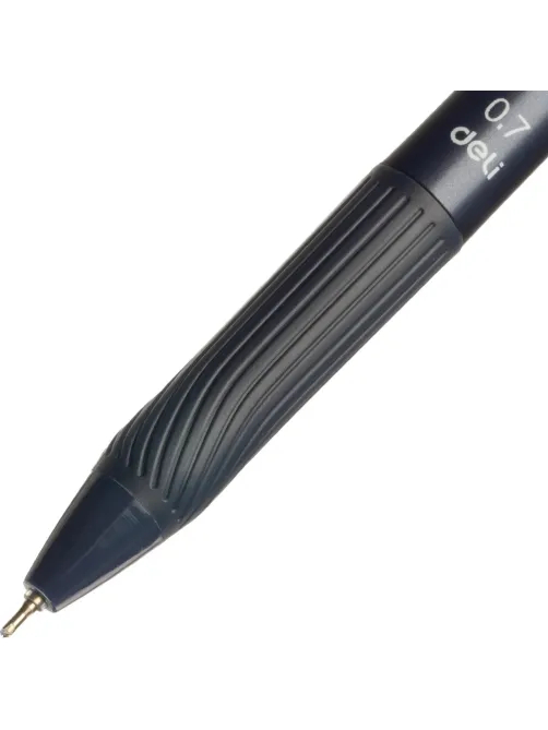 Ручка шариковая автомат. Deli EQ88-BL,син,игол.нак,0,7мм,пониж.вязк,2цв .сс
