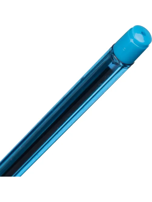 Ручка шариковая Комус Blue Rain, д.ш. 0,7 мм, гол.корп, манж., синяя