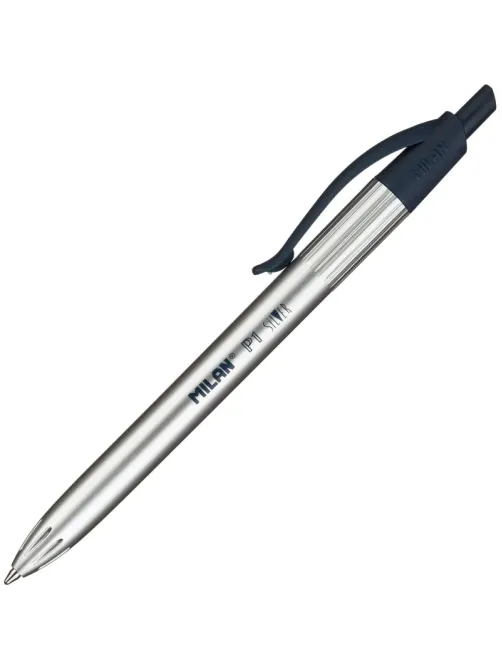 Ручка шариковая автомат. MILAN Silver,1,0мм,син,масл,в асс,1765779120