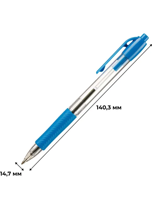 Ручка шариковая автомат. Deli Every, EQ60-BL,син,пул нак.0,7мм