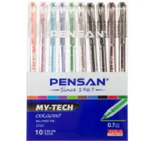 Набор шариковых ручек PENSAN MY-TECH 10цв шар0,7мм лин0,5мм масл 2240/R10