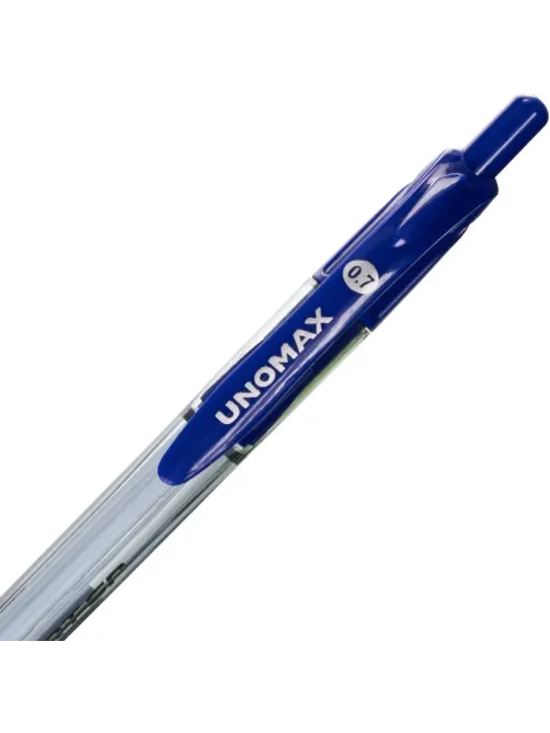 Ручка шариковая автомат. Unimax Glide Trio Steel 0,7мм,син,мас,5шт/уп