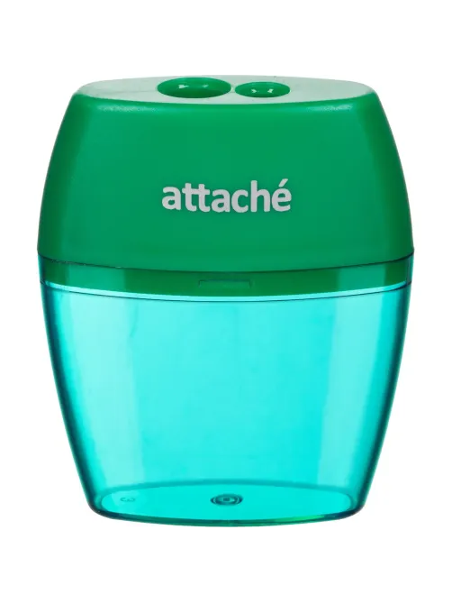Точилка Attache, 2 отверстие, с контейнером, в ассорт