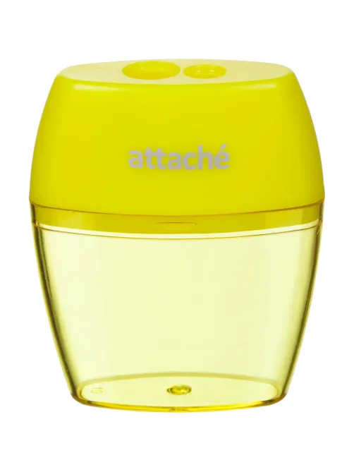 Точилка Attache, 2 отверстие, с контейнером, в ассорт