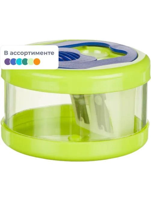 Точилка Attache Happy,с контейнером,2отверстия, в асс