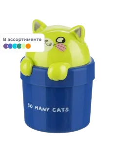 Точилка M&G So Many Cats, 1 отверстие, с контейнером, в ассорт, для детей