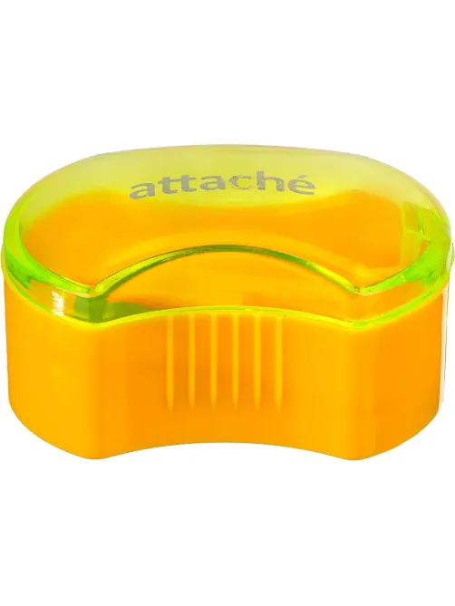 Точилка Attache, 1 отверстие, с контейнером, эргономичн, в ассорт