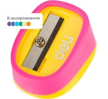 Точилка ручная Deli U-touch, 1 отверстие, пластик, ассорти