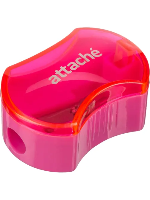 Точилка Attache, 1 отверстие, с контейнером, эргономичн, в ассорт