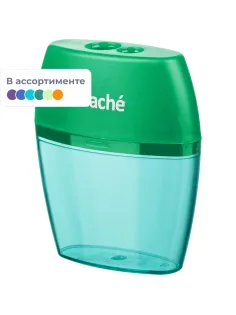Точилка Attache, 2 отверстие, с контейнером, в ассорт