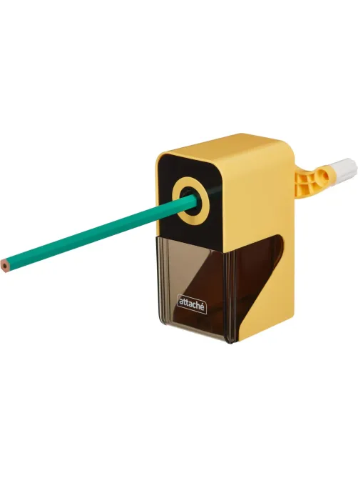 Точилка механическая Attache Bright Colours,авто-фиксация карандаша,желтый