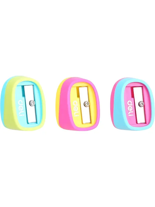 Точилка ручная Deli U-touch, 1 отверстие, пластик, ассорти