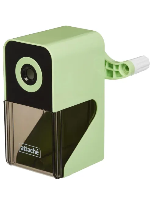 Точилка механическая Attache Bright Colours,авто-фиксация карандаша,зеленый