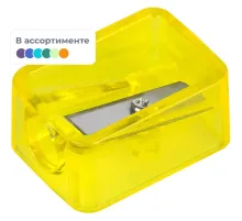 Точилка ручная Deli, 1 отверстие, пластик, стальное лезвие, ассорти