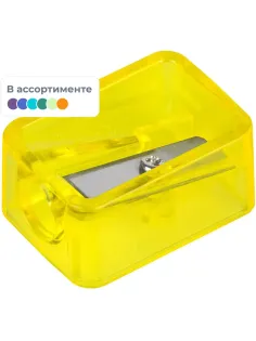 Точилка ручная Deli, 1 отверстие, пластик, стальное лезвие, ассорти