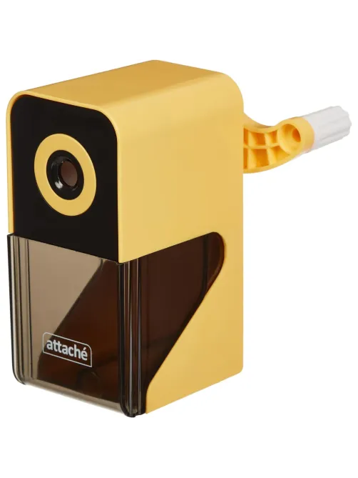 Точилка механическая Attache Bright Colours,авто-фиксация карандаша,желтый