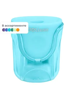Точилка ручная Deli U-touch, 1 отверстие, с контейнером, пластик, ассорти