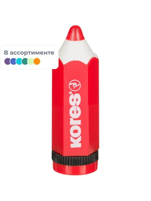 Точилка Kores  Карандаш  с контейнером, цвет ассорти 35811