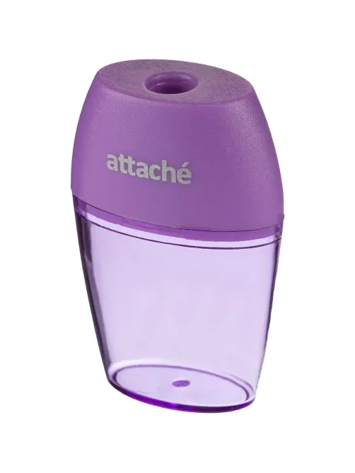 Точилка Attache Bright Colours 1 отв., цветной контейнер, ассорти