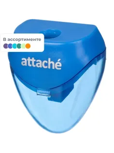 Точилка Attache, 1 отверстие, с контейнером, в ассорт