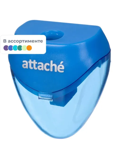 Точилка Attache, 1 отверстие, с контейнером, в ассорт