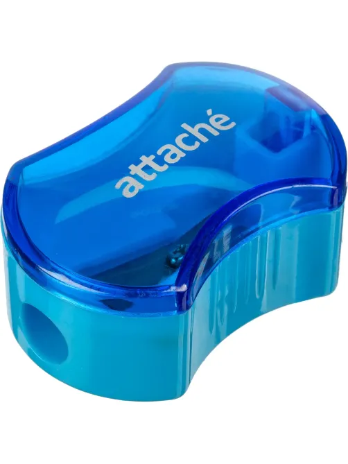 Точилка Attache, 1 отверстие, с контейнером, эргономичн, в ассорт