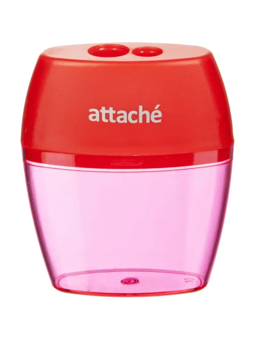 Точилка Attache, 2 отверстие, с контейнером, в ассорт