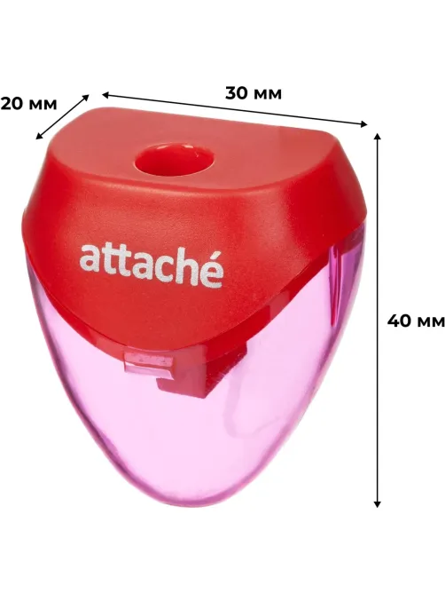 Точилка Attache, 1 отверстие, с контейнером, в ассорт