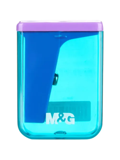 Точилка ручная M&G, 1 отв., контейнер, ассорти