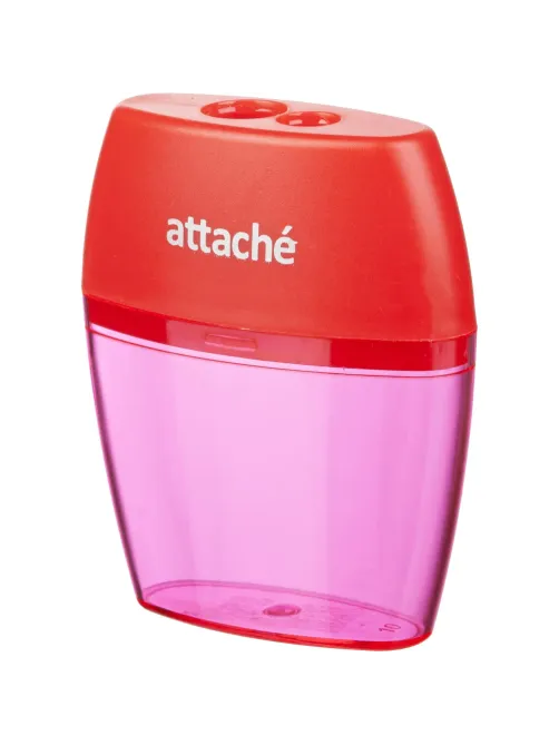 Точилка Attache, 2 отверстие, с контейнером, в ассорт