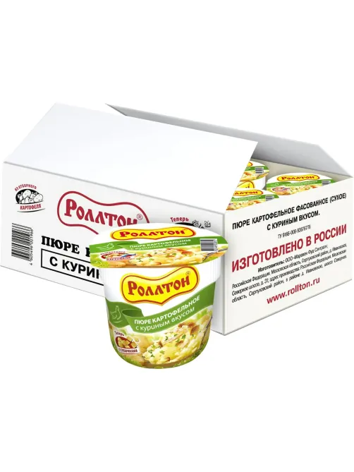 Картофельное пюре Роллтон куриное 24штx40г