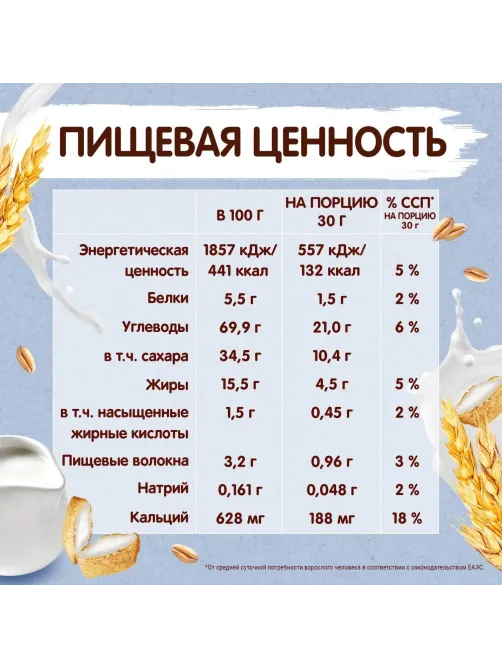 Подушечки Хрутка хрустящие мультизлаковые с молочной начинкой, 250г