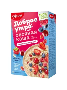 Каша Увелка овсяная Ассорти из лесных ягод, 5штx40г/уп