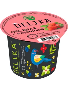 Каша Delika овсяная с клубникой, 43г
