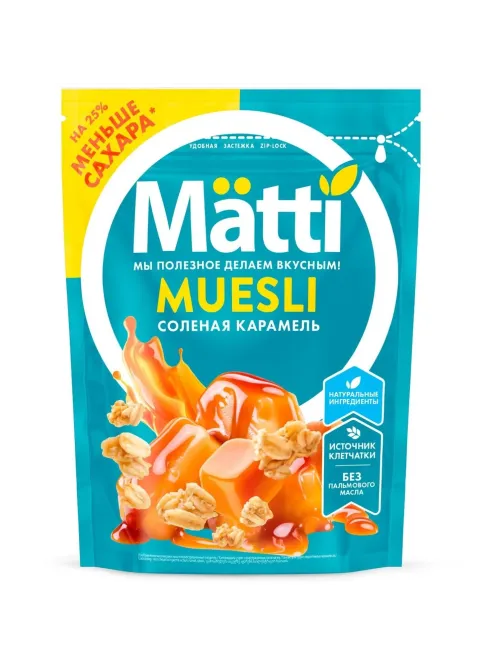 Мюсли   Matti запеченные соленая карамель, 250г