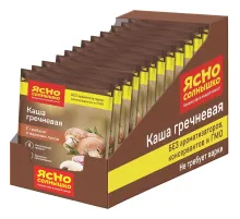 Каша Ясно Солнышко гречневая с грибами и жареным луком,шоу-бокс,45гх15шт/уп
