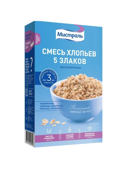 Хлопья Мистраль Смесь 5 злаков 400г