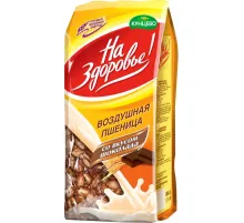 Пшеница воздушная Кунцево На здоровье сухой завтрак со вкусом шоколада,100г