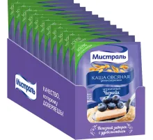 Каша овсяная Мистраль Черничный Чизкейк 40гx25шт/уп