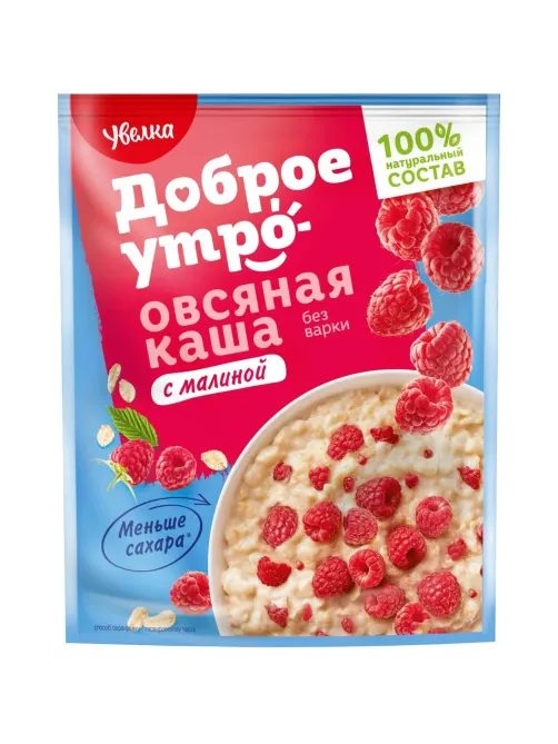 Каша Увелка овсяная с малиной 40гх20шт/уп