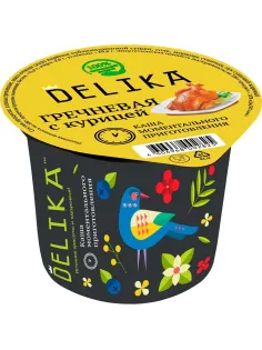 Каша Delika гречневая с курицей, 43г