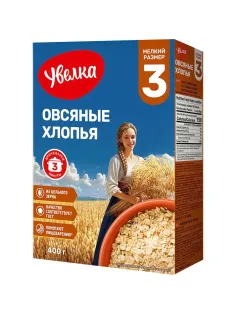 Хлопья Увелка овсяные быстрые, 400г
