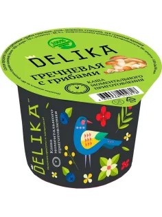 Каша Delika гречневая с грибами, 43г