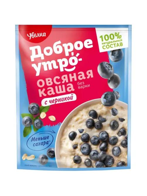 Каша Увелка овсяная с черникой 40гх20шт/уп
